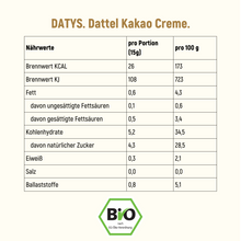 Lade das Bild in den Galerie-Viewer, DATYS. BIO DATTEL-SCHOKO-CREME.
